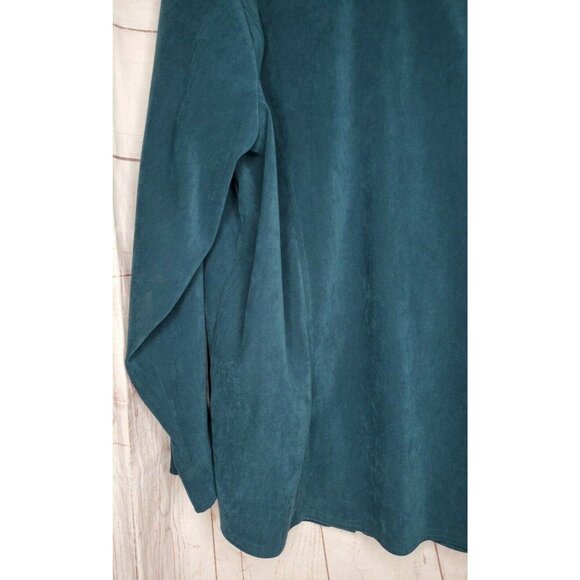 White Stag Women's 22W/24W Blue Soft Button Down Shirt – Poly/Spandex Blend - Picture 8 of 11